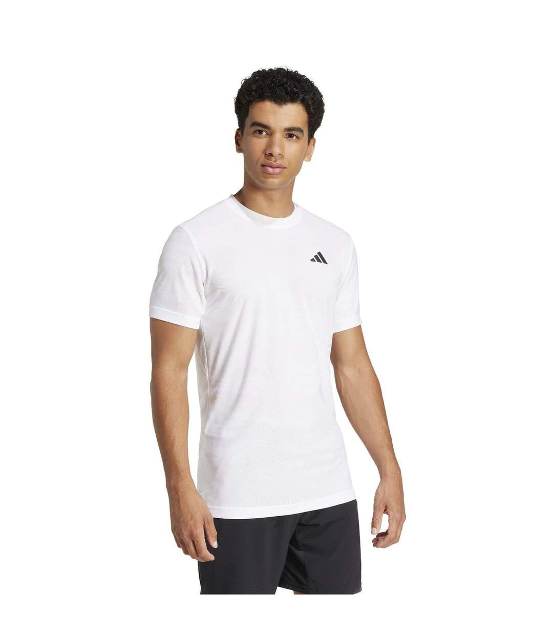 Mens Pro Climacool Tennis T-shirt White Adidas-3