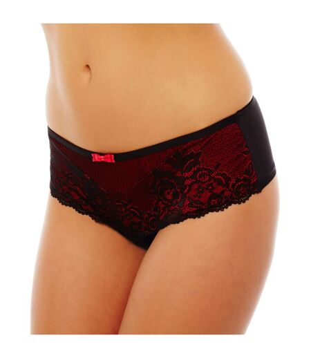 Shorty tanga noir/rouge Cachotière