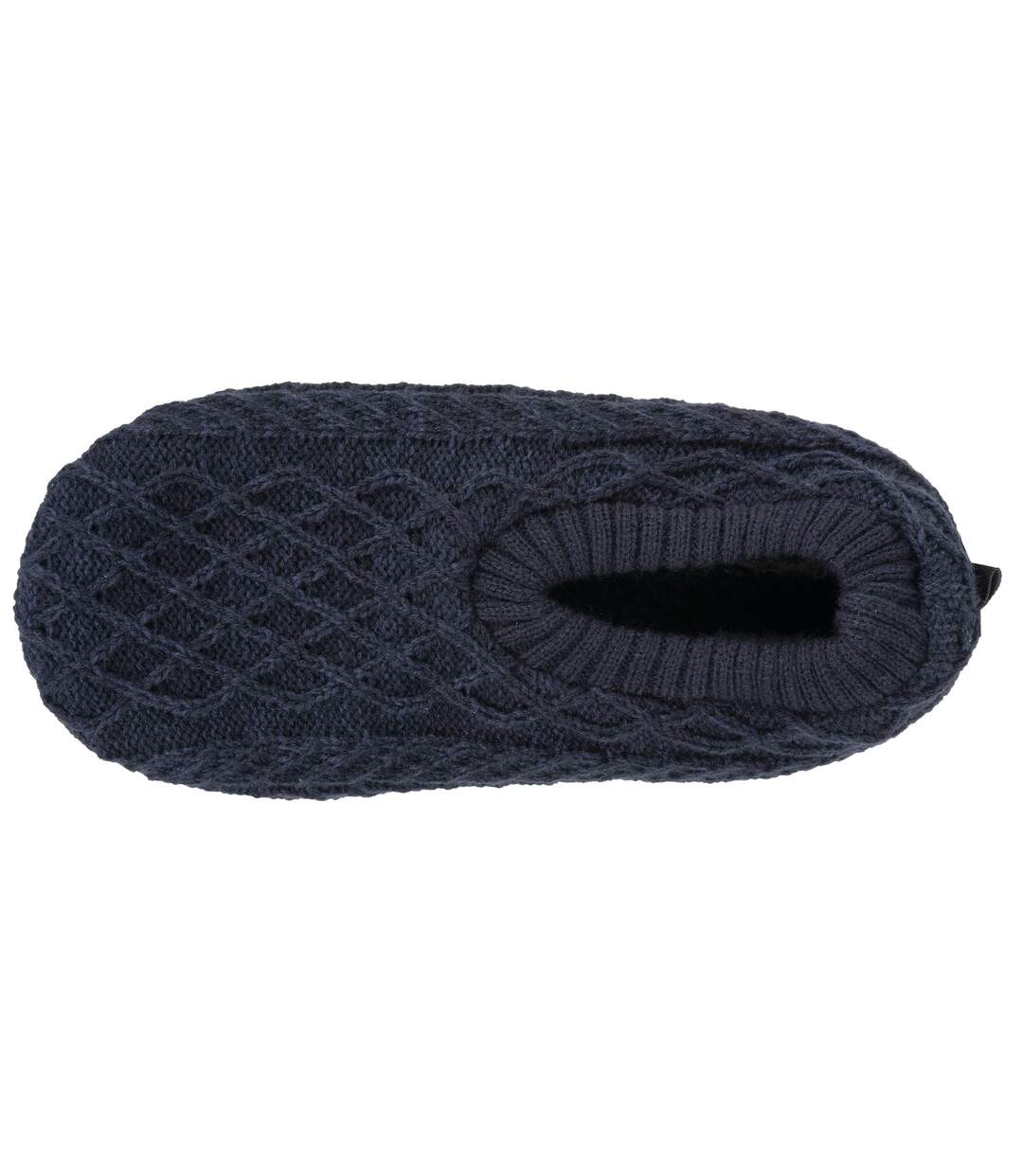 Isotoner Chaussettes d'intérieur homme maille torsadée, picots antidérapants-2