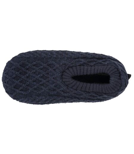 Isotoner Chaussettes d'intérieur homme maille torsadée, picots antidérapants