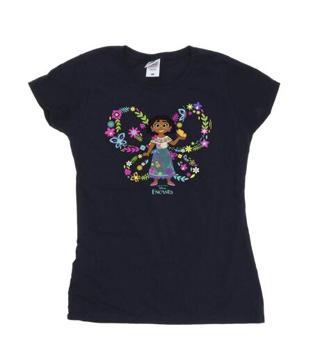 Disney - T-shirt ENCANTO MIRABEL BUTTERFLY - Femme (Bleu marine) - UTBI19536