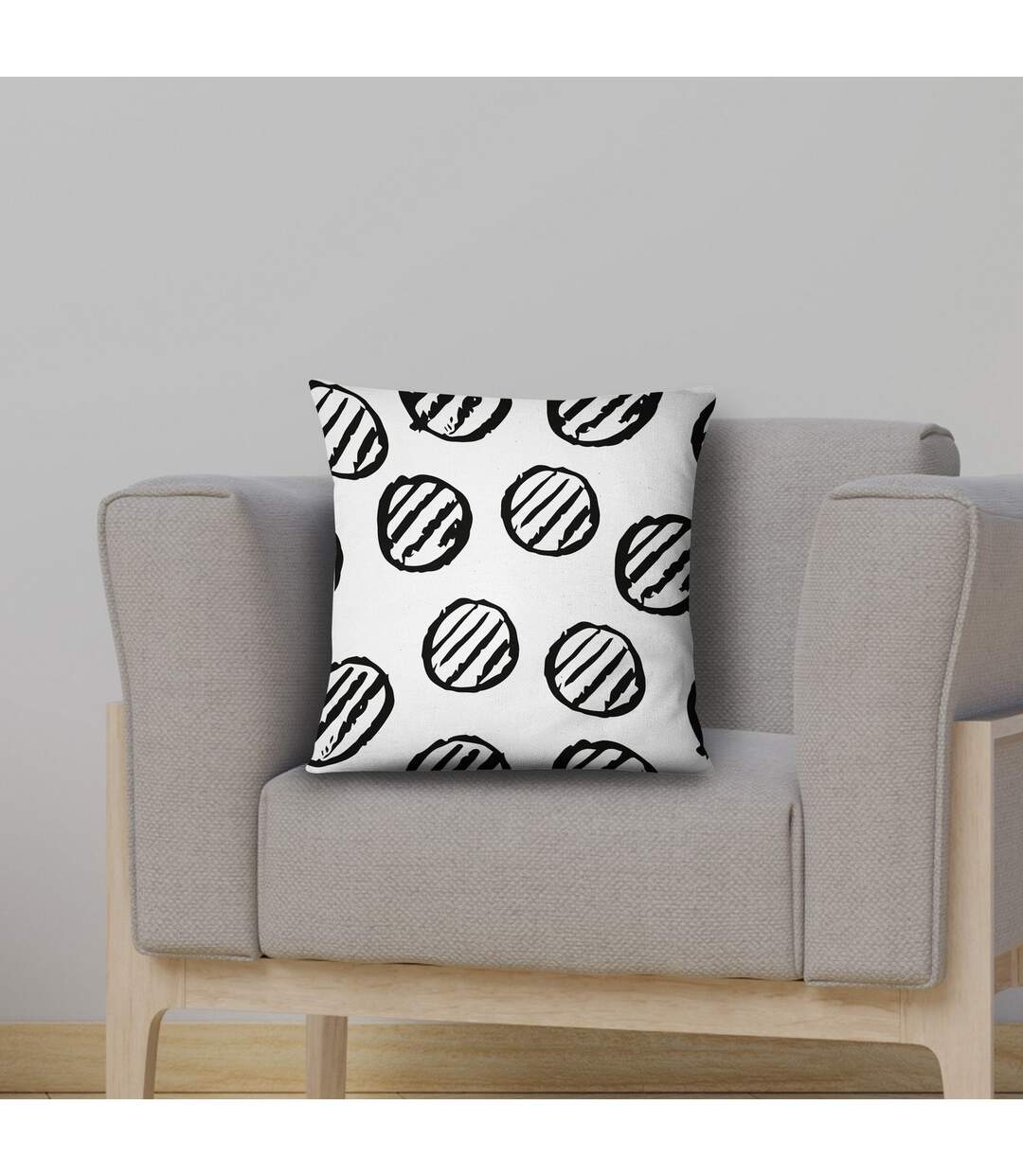 Housse de coussin design flick Black and White-2