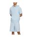 Mens Sealy 09 Hooded Short-sleeved Sweatshirt Light Blue Boss-4