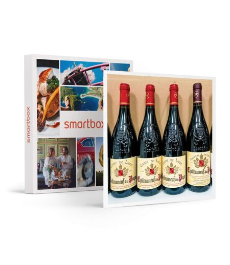 Assortiment de 6 bouteilles de châteauneuf-du-pape  livré à domicile - SMARTBOX - Coffret Cadeau Gastronomie