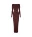Robe Longue Sculpt Femme Marron Ward-2