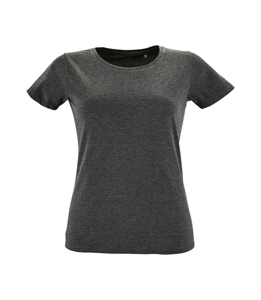 SOLS Womens/Ladies Regent Fit Short Sleeve T-Shirt (Charcoal Marl)