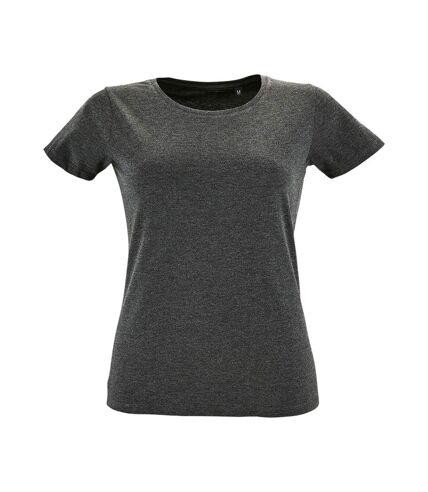 SOLS Womens/Ladies Regent Fit Short Sleeve T-Shirt (Charcoal Marl) - UTPC2921