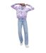 Sweat À Capuche Motif/style Tie-dye Femme Violet Blanc Tommy Jeans-1
