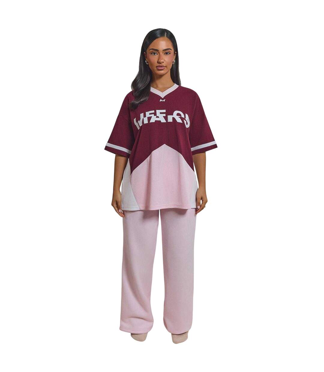 T-shirt Tate Femme Rose Bordeaux Foncé Mars-1
