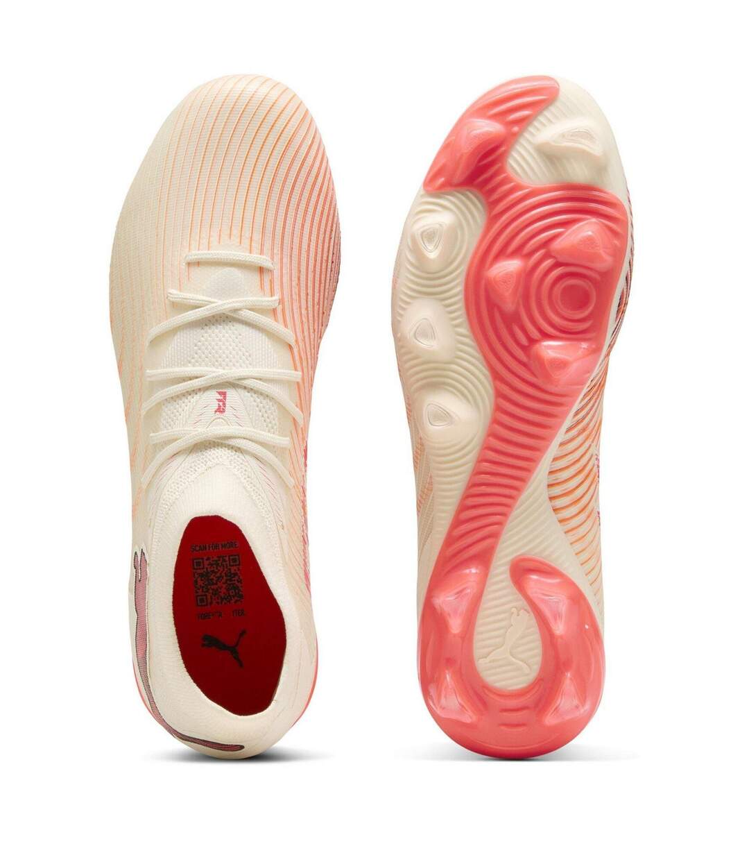 Womens/ladies Future 9 Match Firm Ground Football Boots Almond Red Puma-3