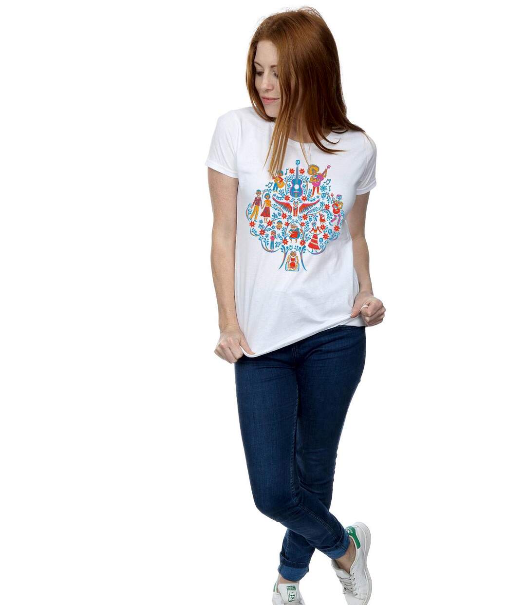 Disney - T-shirt COCO TREE PATTERN - Femme (Blanc) - UTBI14325-4