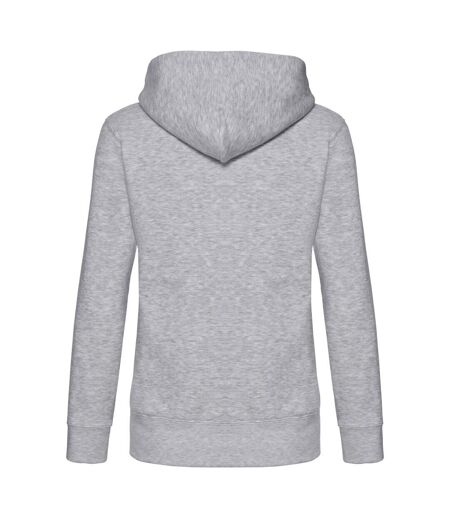Fruit of the Loom Womens/Ladies Premium Heather Zipped Lady Fit Hooded Jacket ()
