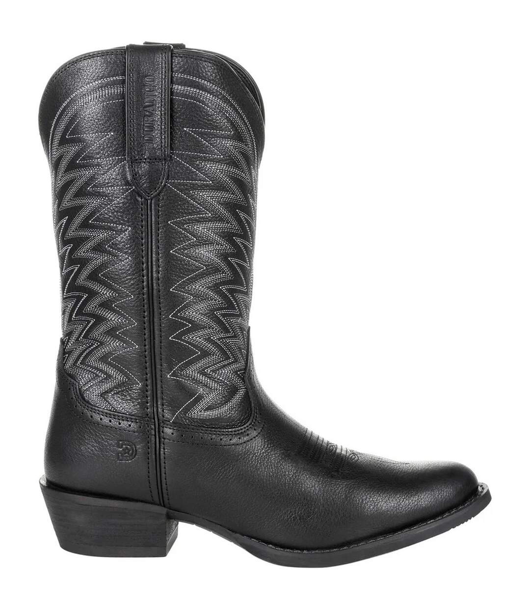 Mens Rebel Frontier Full Grain Leather Cowboy Boots Black Onyx Durango-4