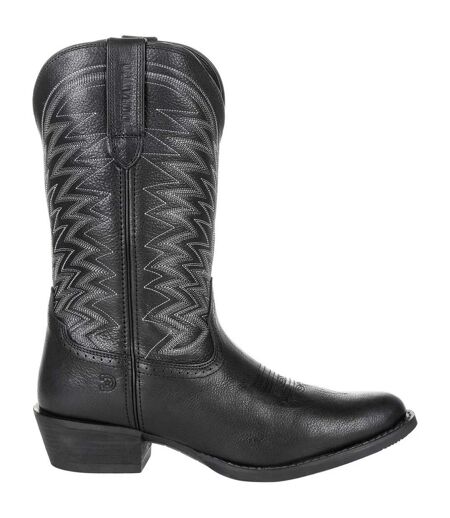 Mens Rebel Frontier Full Grain Leather Cowboy Boots Black Onyx Durango