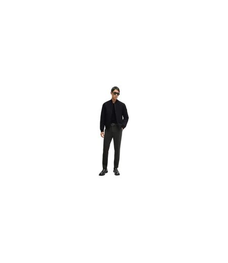 Mens Kaiton Plain Slim Suit Trousers Black Boss