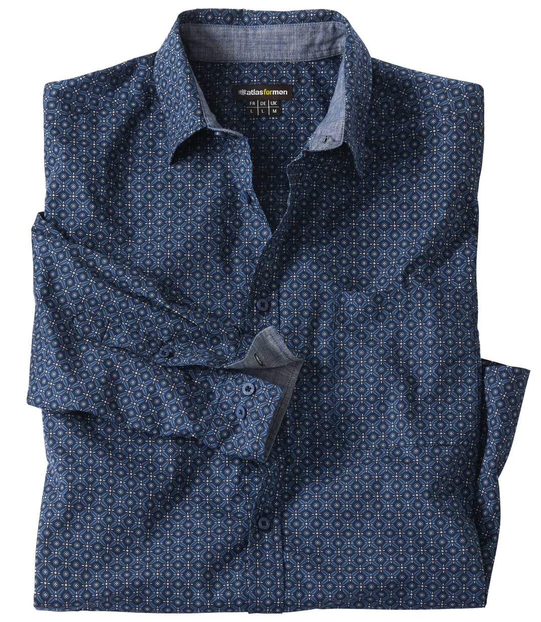 Chemise Popeline à Micromotifs Trendy  