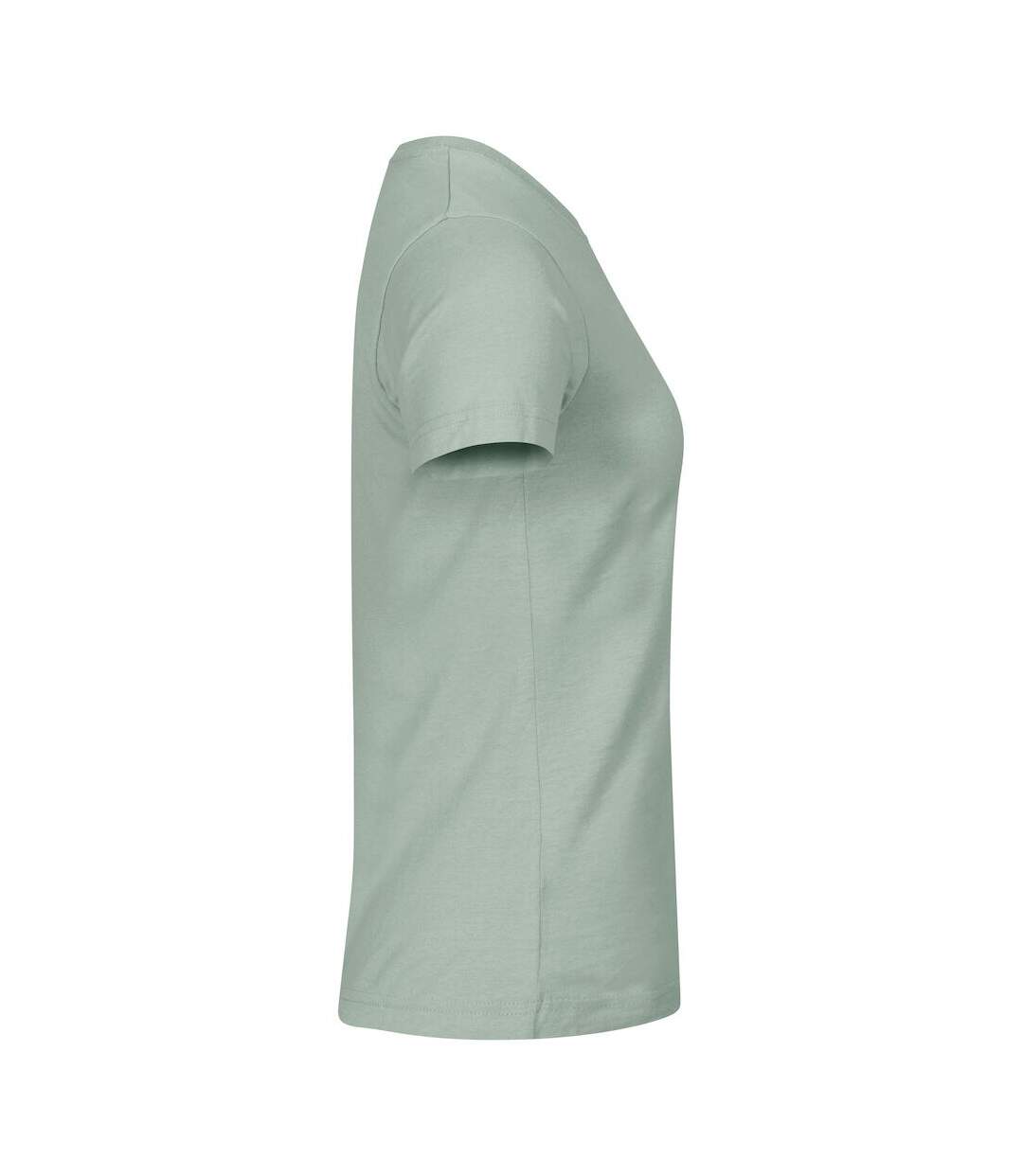T-shirt Basic Femme Vert Sauge Clique-4