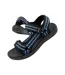 Sandales Motif/style Rayé Homme Noir Bleu Marine Foncé Grisport-4