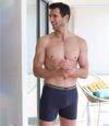 Sada 3 pohodlných jednobarevných boxerek ze strečového žerzeje Atlas For Men