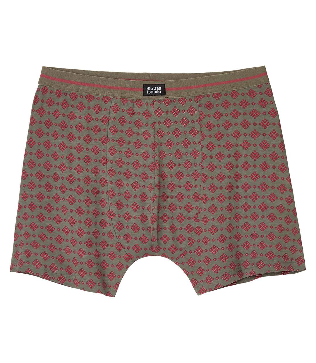 Pack of 3 Men's Comfort Stretch Boxers - Beige Orange Khaki-6