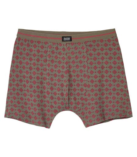 Pack of 3 Men's Comfort Stretch Boxers - Beige Orange Khaki