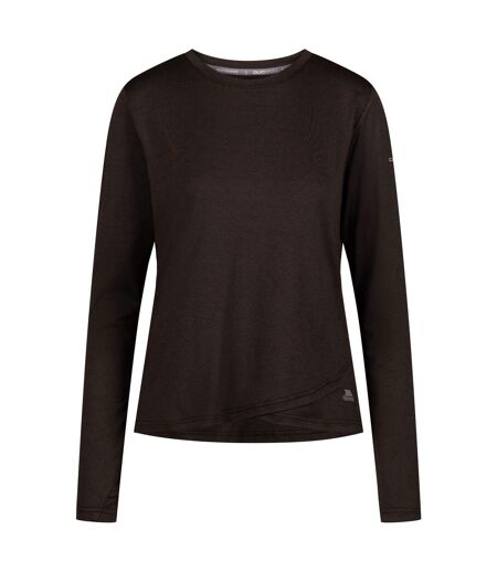 Womens/ladies Britney Active Top Black Marl Trespass