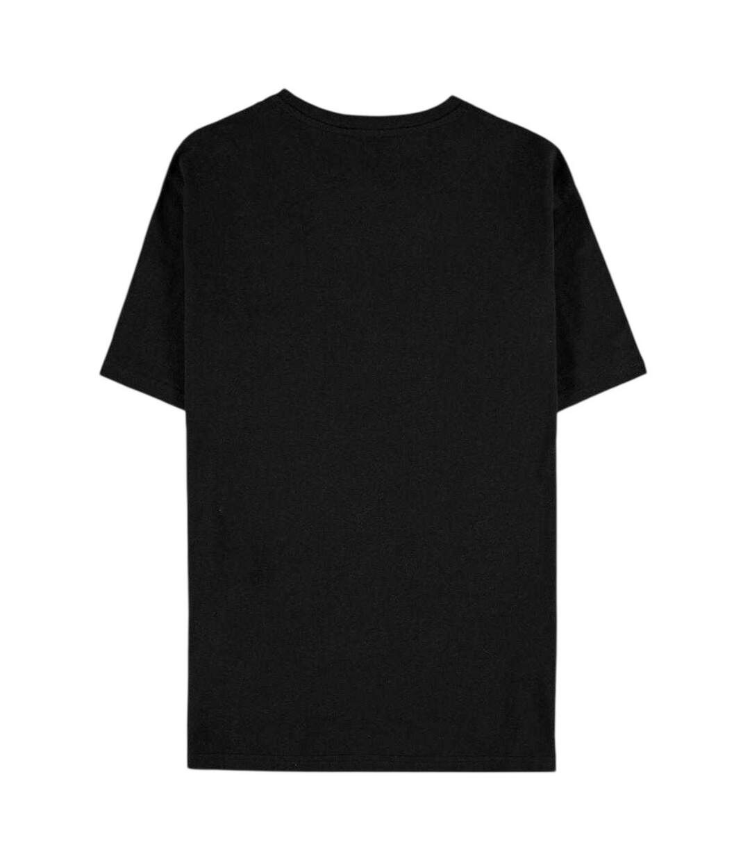 Mens Graphic Print Cotton T-shirt Black Ghostwire: Tokyo-2