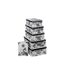 Lot de 6 Boîtes de Rangement Dolce Vita 48cm Noir & Blanc-1