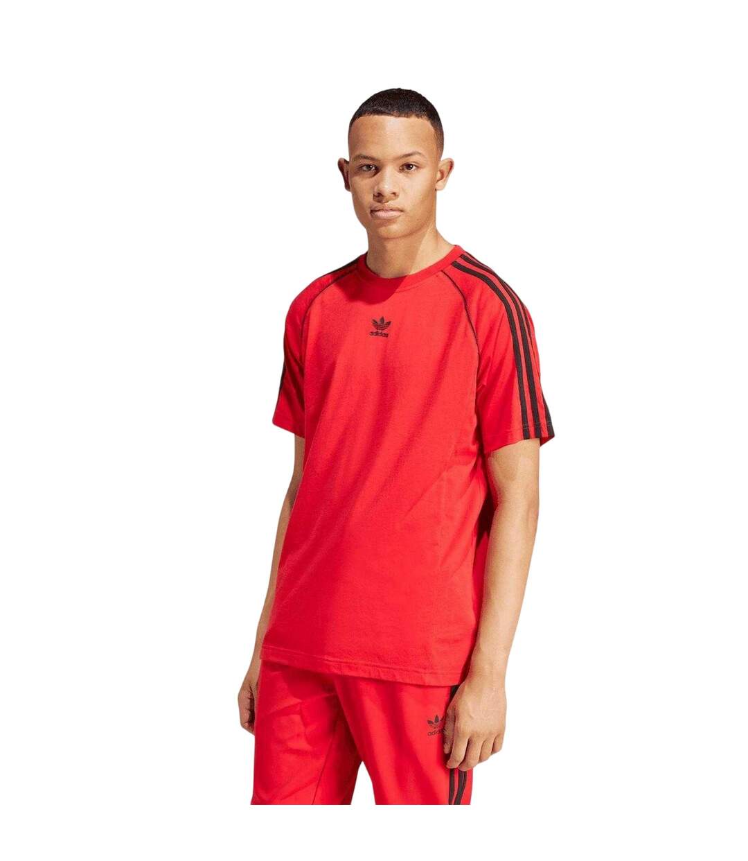 Mens Originals Trefoil T-shirt Red Adidas-4