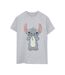 Disney Womens/Ladies Lilo And Stitch - T-shirt boyfriend en coton à gros motifs (Gris sportif) - UTBI29674-1