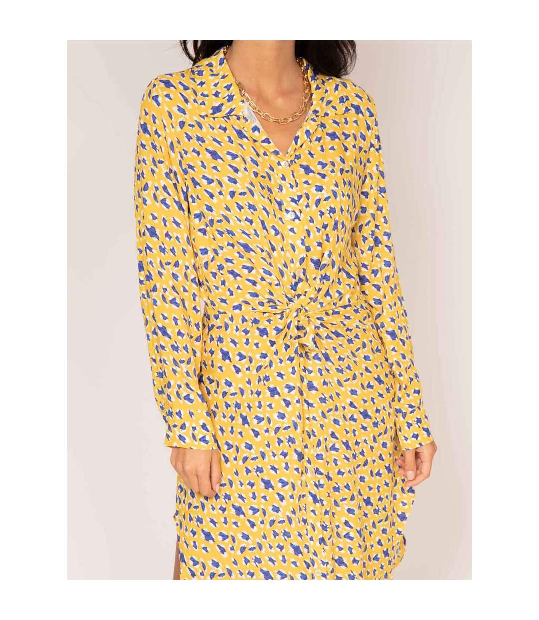 Robe chemise longue motifs IGIRL - Dona X Lisa-3