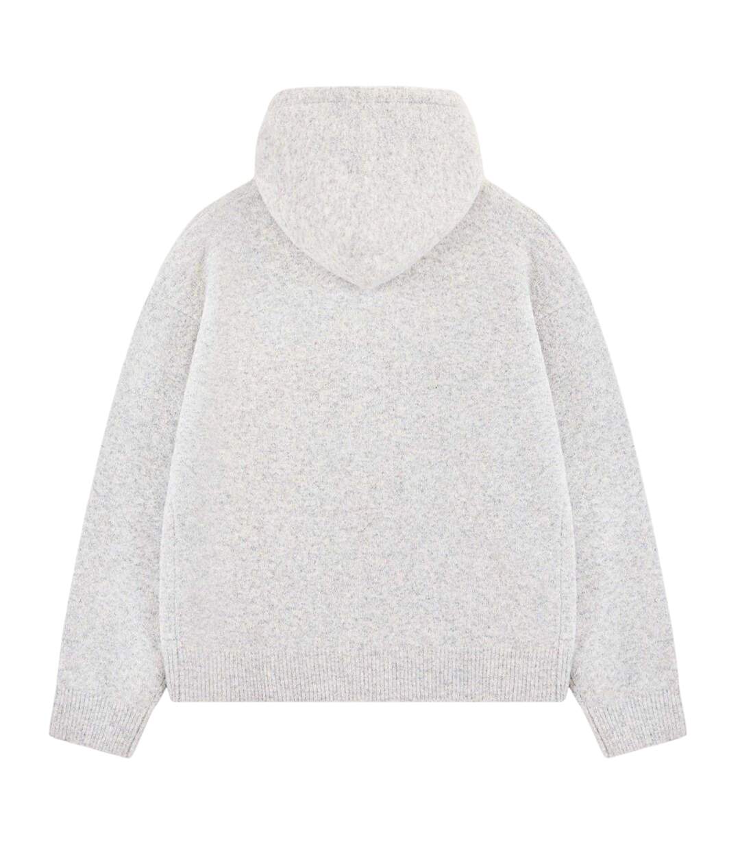 Mens Wool Blend Soft Full Zip Hoodie Grey Couture Club-2