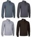 Lot 4 Polos manches longues - Homme - PREDATOR - noir et gris