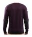 Pull col V patch coton laine