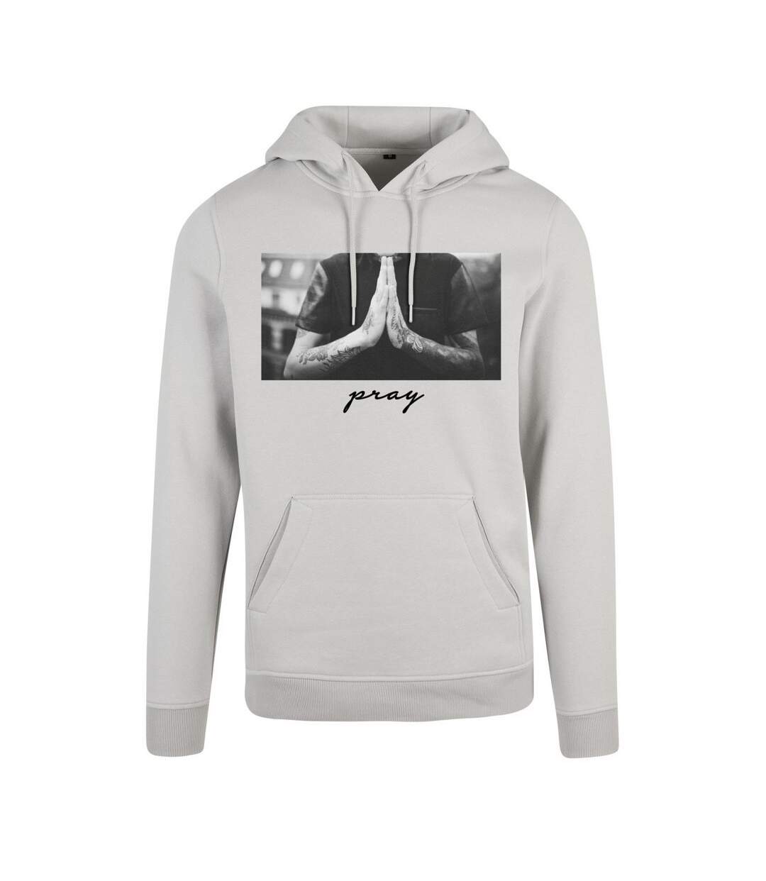 Sweat À Capuche Pray Homme Asphalte Léger Mister Tee-2