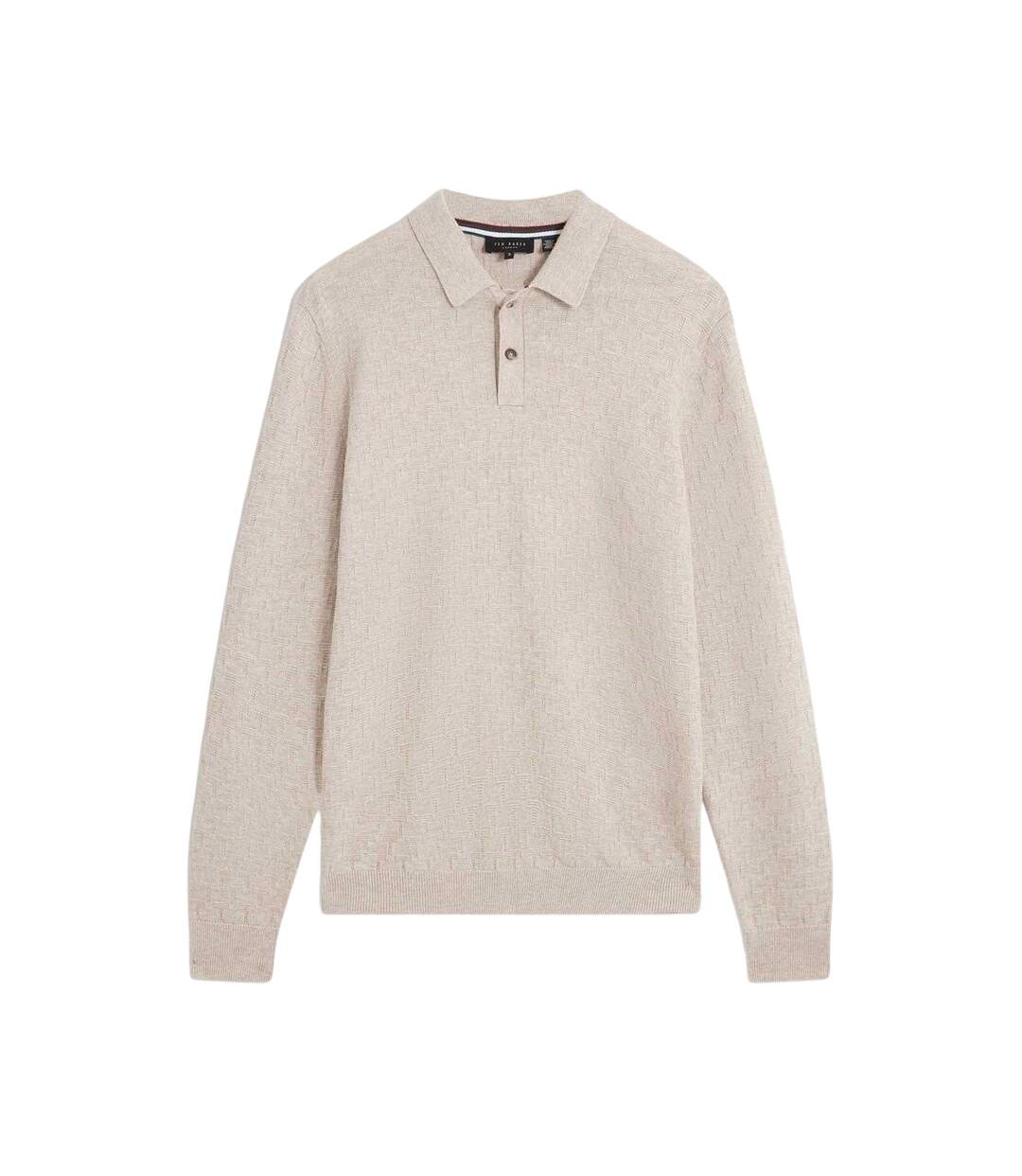Mens Short-sleeved Polo Shirt Natural Ted Baker-2