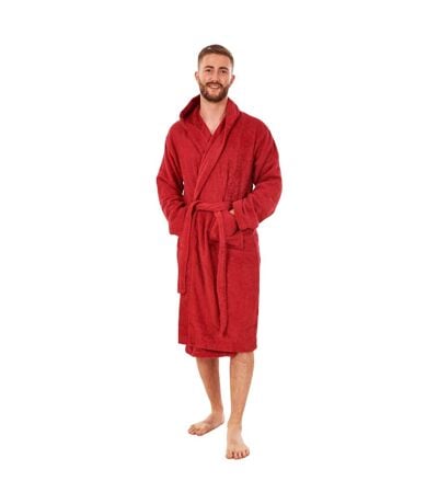 Robe De Chambre Motif/style Uni Homme Rouge Foncé Keanu