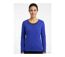 Mayflower NESTOR5 : Tee-shirt manches longues bleu et gris avec col boutonné stylisé-1