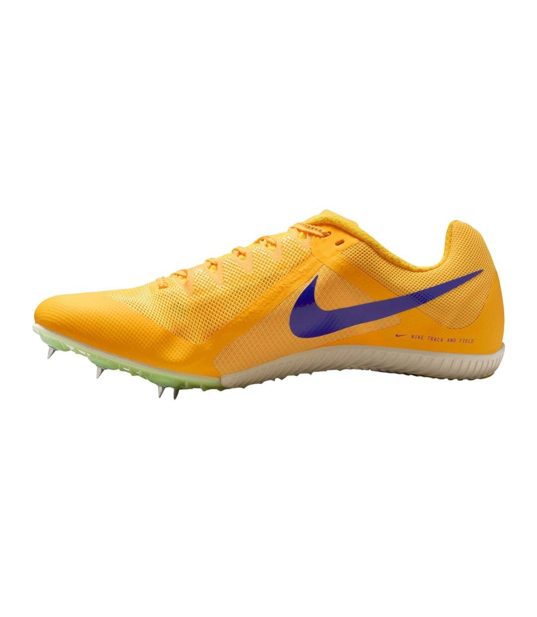 Mens Zoom Rival Multi Running Athletic Shoe Spikes Orange Citron Nike-3