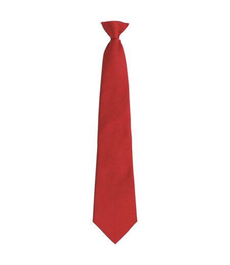 Premier Unisex Adult Colours Fashion Plain Clip-On Tie (Red) (One Size)