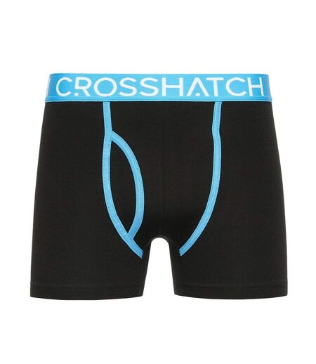 Pack Of 3  Mens Trioglow Boxer Shorts  Black Crosshatch