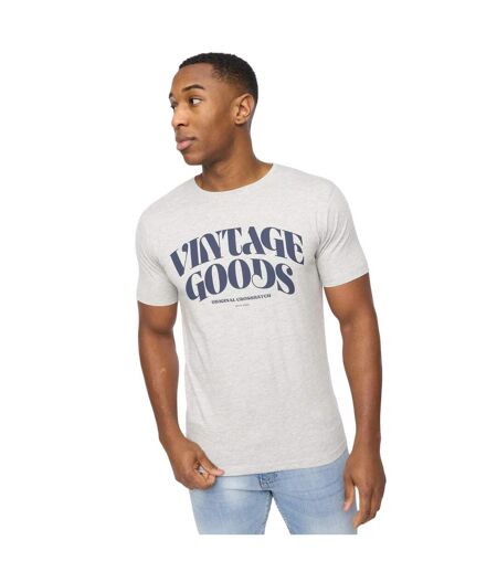 Mens wilsby t-shirt grey marl Crosshatch