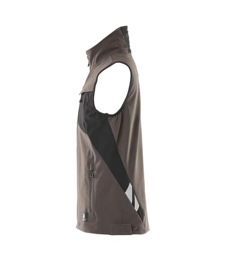Mens Accelerate Two Tone 4 Way Stretch Lightweight Gilet Dark Anthracite Black Mascot