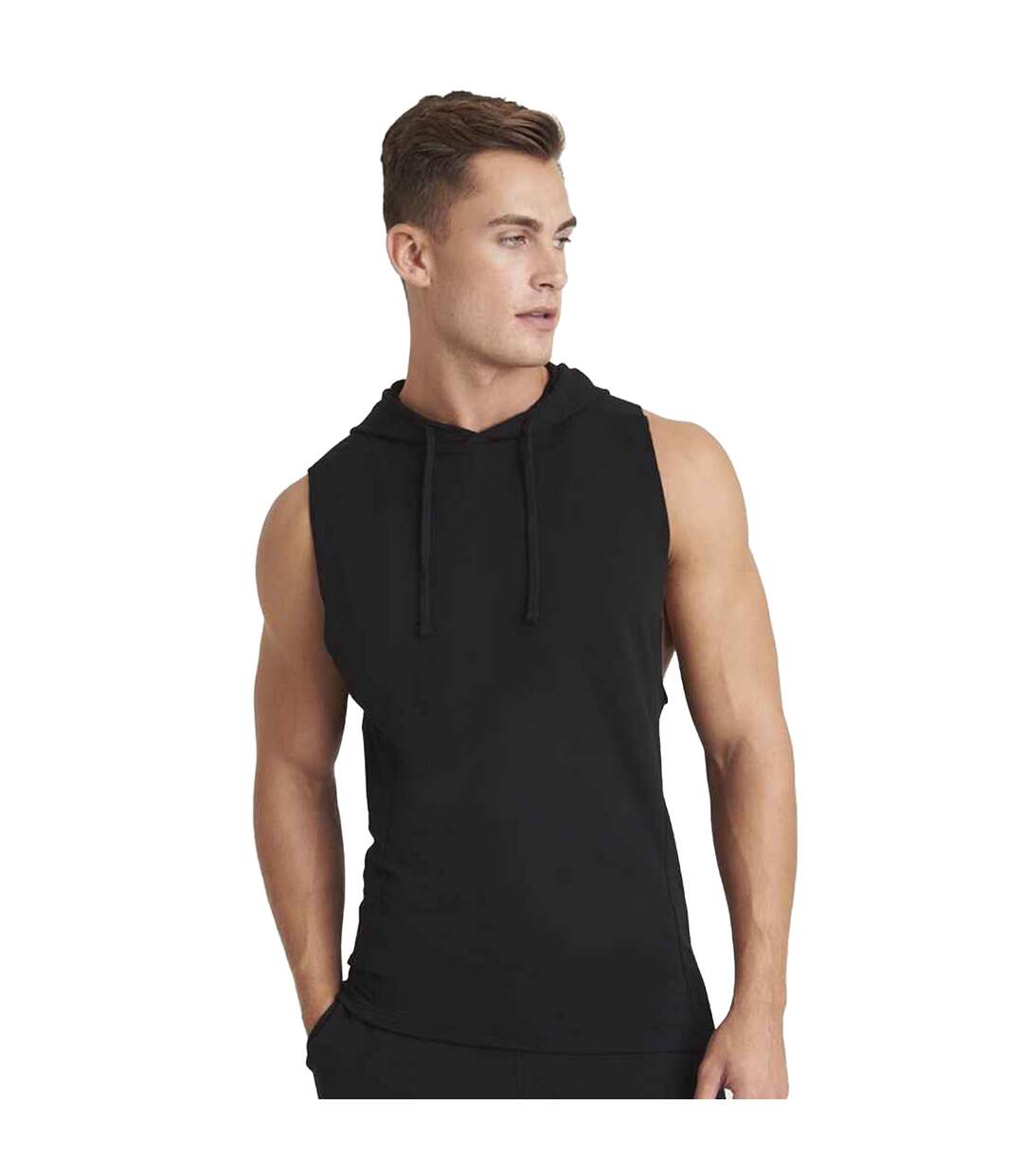 Sweat À Capuche Urban Homme Noir Vif AWDis Cool-1