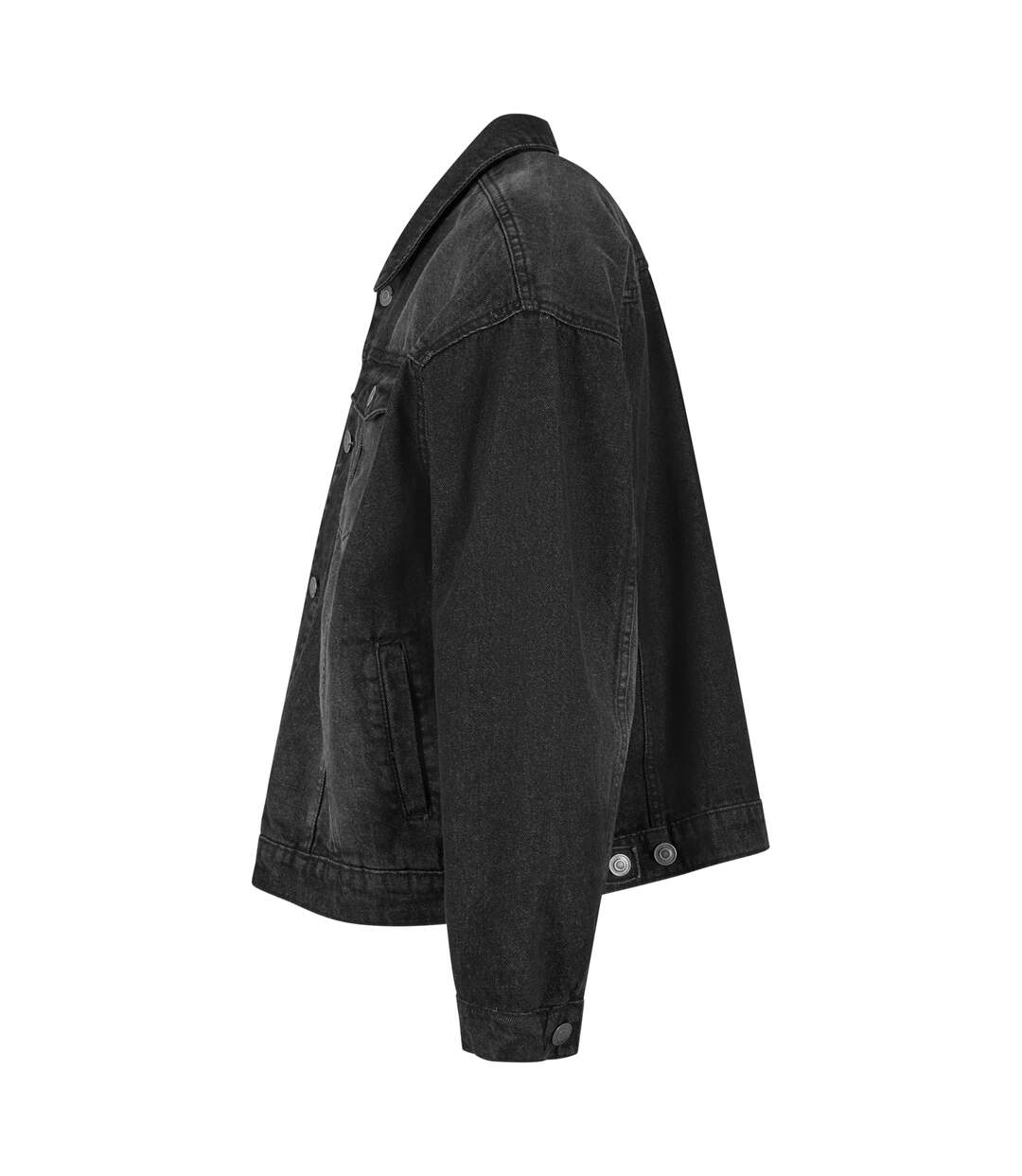 Veste En Jean Homme Noir Délavé Build Your Brand-4