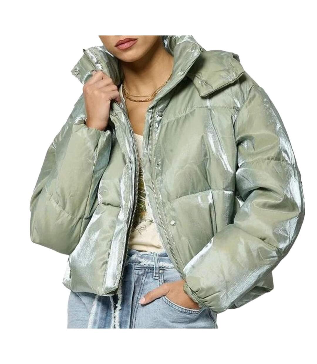 Doudoune vert irisé femme kaporal saki-1