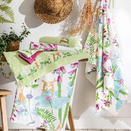 2 gants de toilette verts