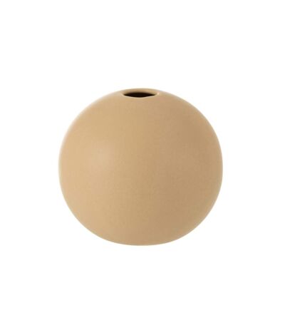 Vase Design Boule Céramique 18cm Beige