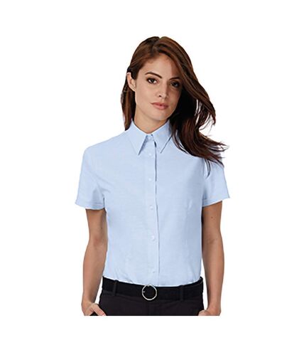 B&C Ladies Oxford Short Sleeve Shirt / Ladies Shirts (Blue Chip) - UTBC116