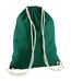 Cotton Drawstring Bag One Size Bottle Green Westford Mill-1